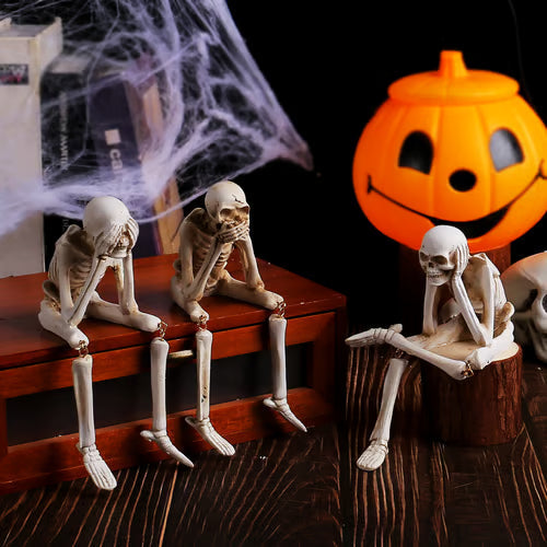 Halloween Skull Resin Statues