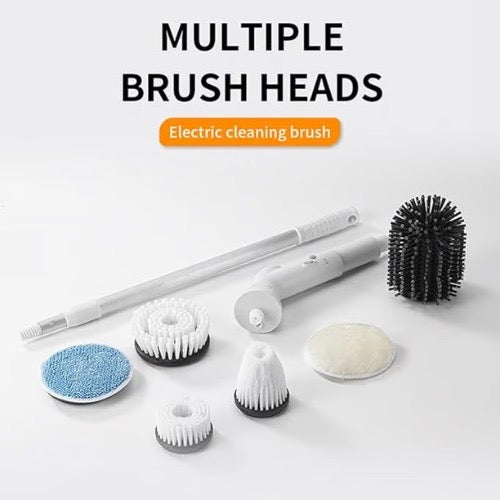 Electric Spin Scrubber with 8 Replaceable Brush Heads