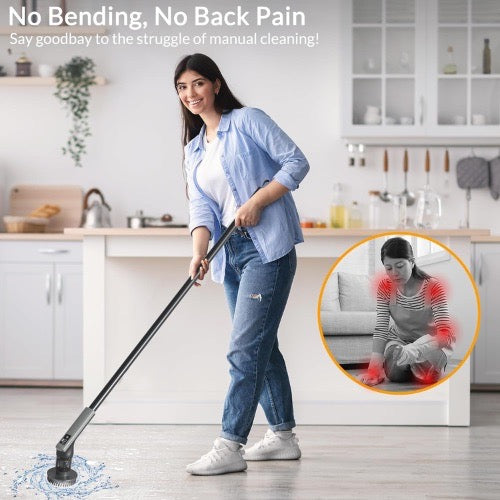 Electric Spin Scrubber with 8 Replaceable Brush Heads