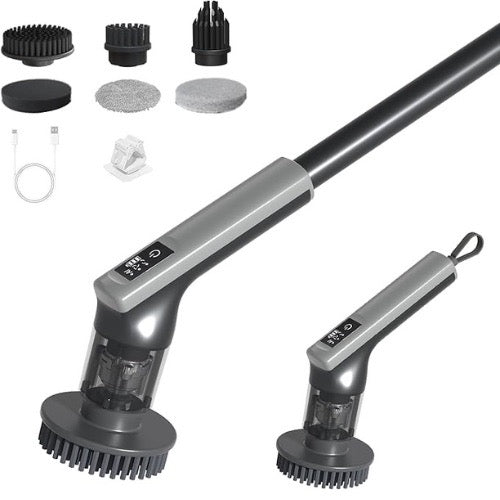 Electric Spin Scrubber with 8 Replaceable Brush Heads