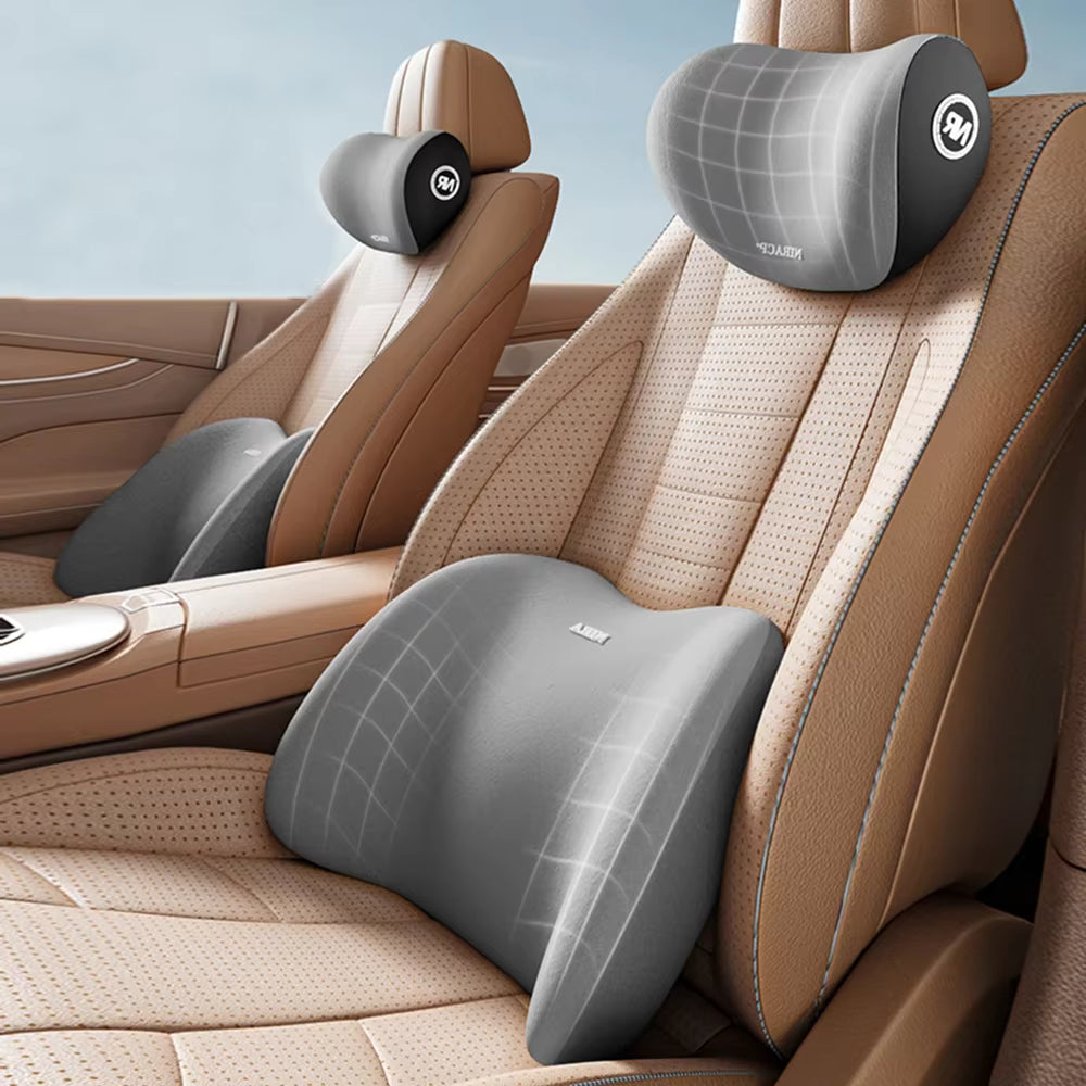Car Headrest & Lumbar Support Cushion