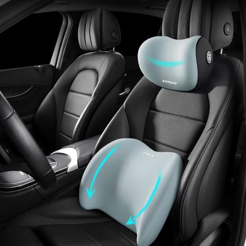 Car Headrest & Lumbar Support Cushion