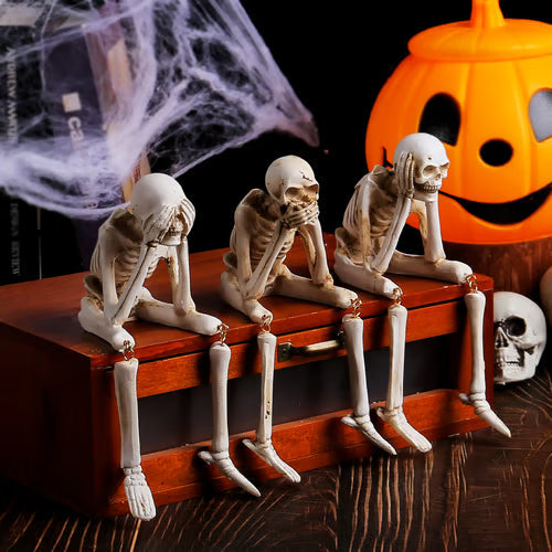 Halloween Skull Resin Statues